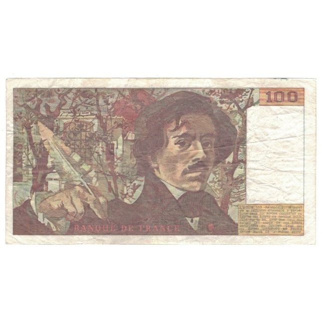 França, 100 Francs, 1989, U.154, EF(40-45), Fayette:69.13d), KM:154d