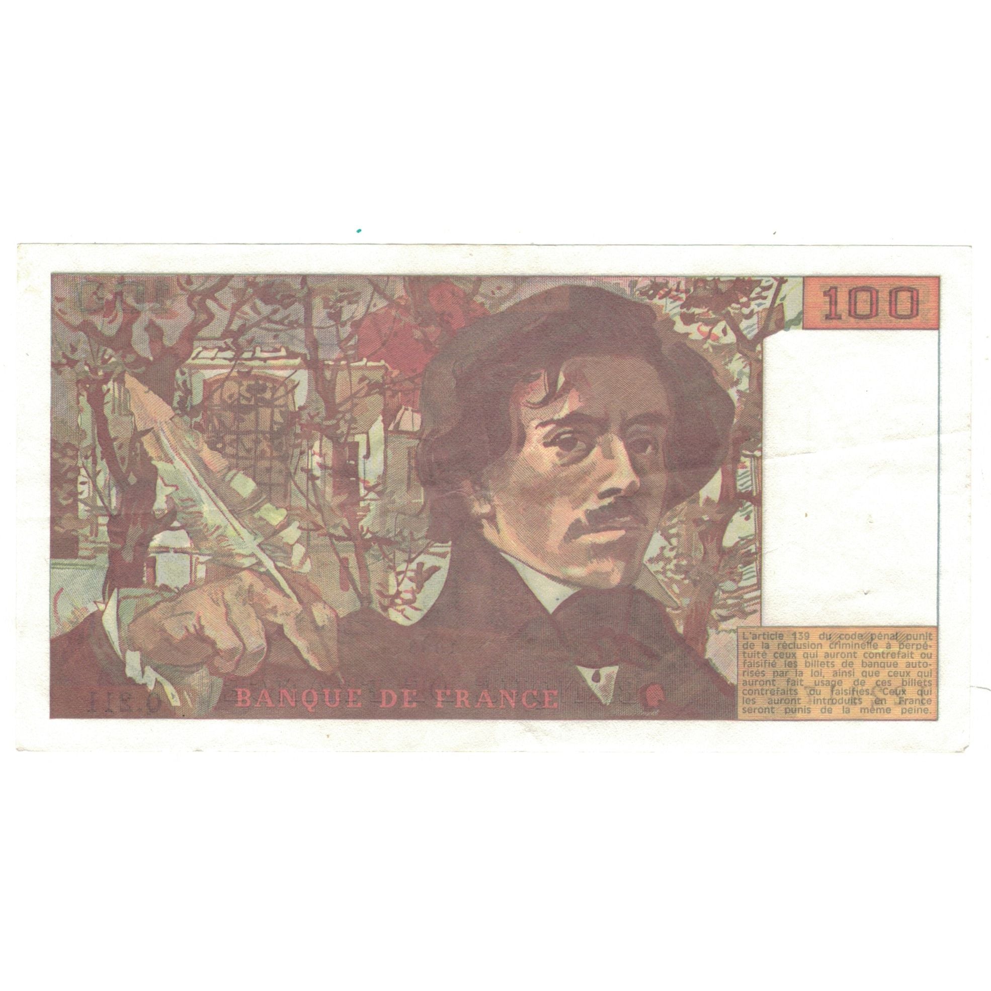 Francia, 100 Francs, Delacroix, 1993, Q.211, EBC, Fayette:69bis.5, KM:154e