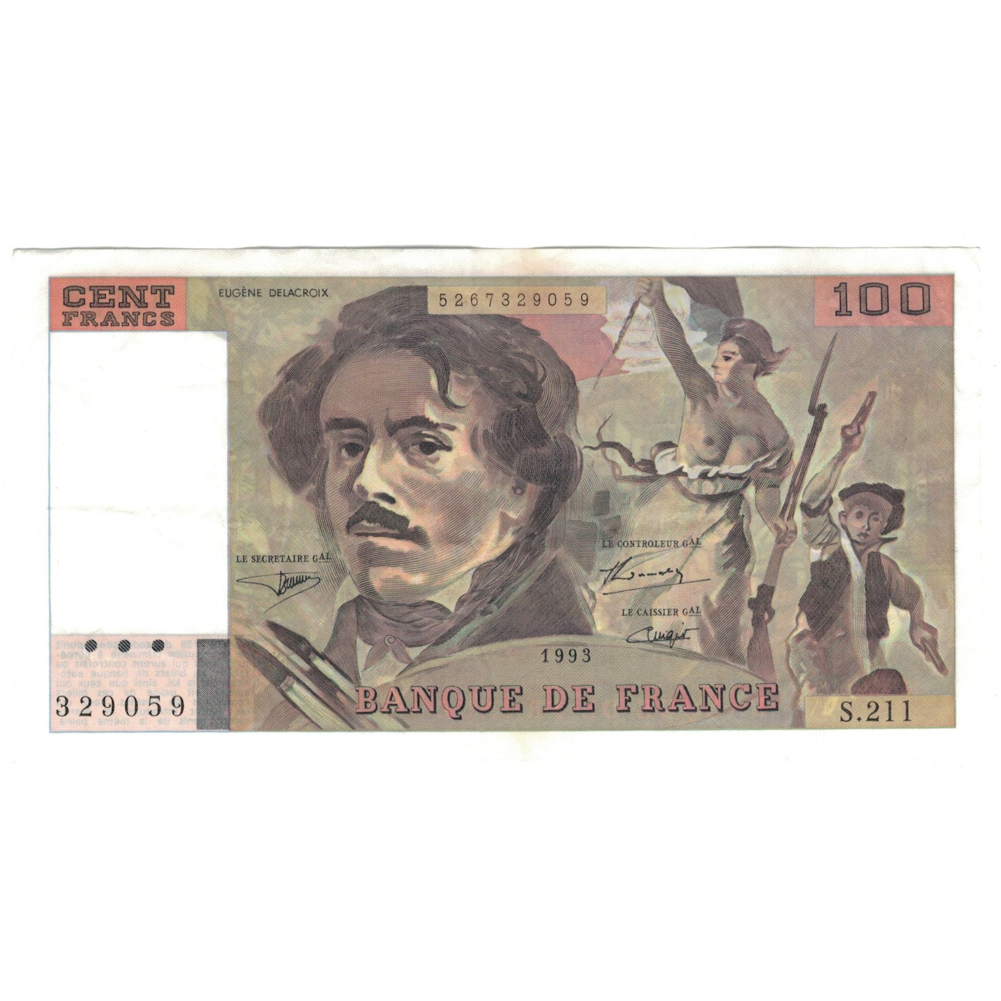 Francja, 100 Francs, 1993, S.211, AU(55-58), Fayette:69bis.05, KM:154g