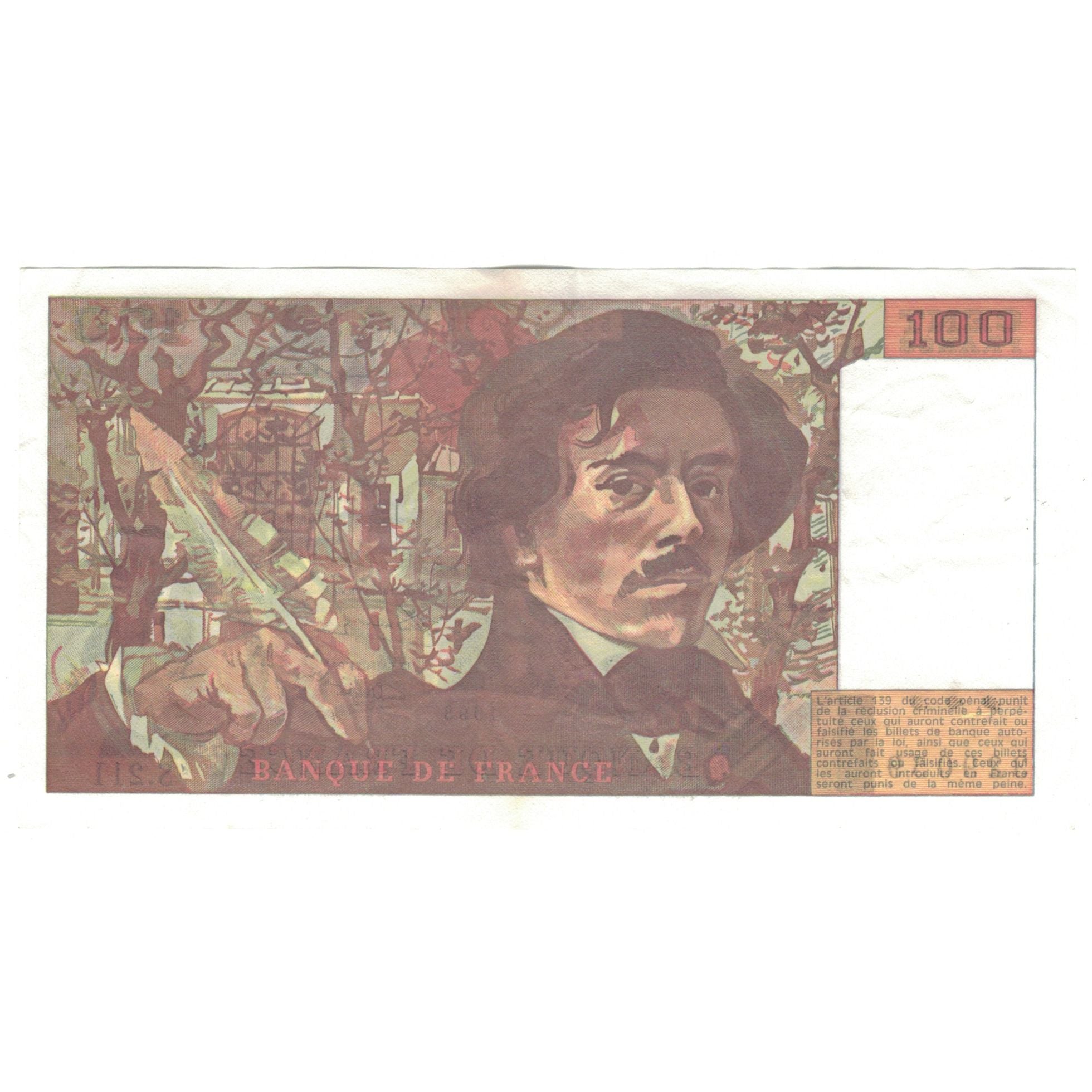 Francja, 100 Francs, 1993, S.211, AU(55-58), Fayette:69bis.05, KM:154g