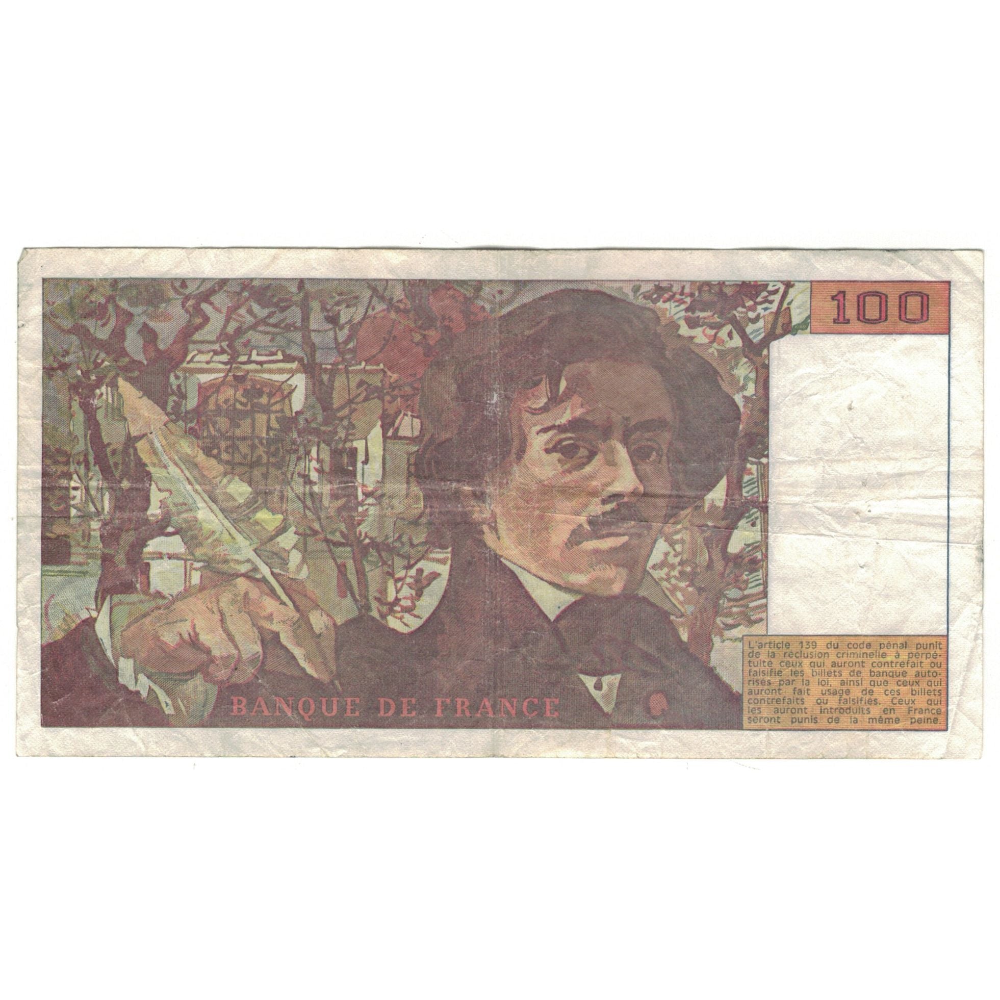 Francja, 100 Francs, 1990, A.188, VG(8-10), Fayette:69bis.02e1, KM:154e