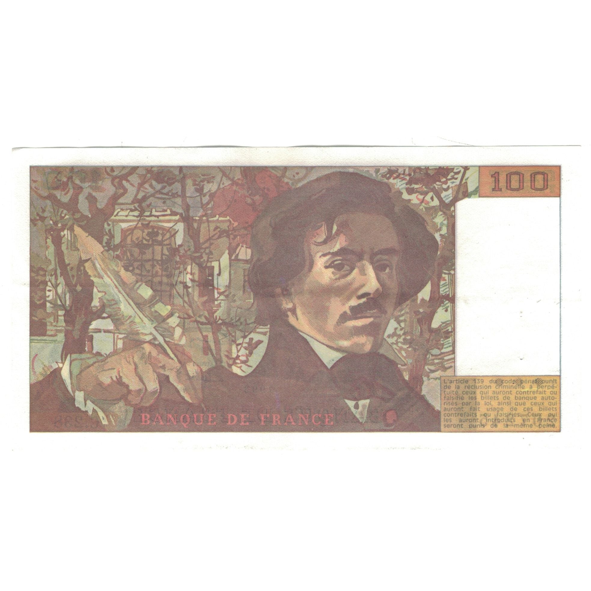 Francja, 100 Francs, 1990, C.238, UNC(63), Fayette:69bis.8, KM:154e