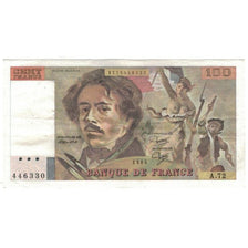 France, 100 Francs, Delacroix, 1984, A.72, TTB, Fayette:69.08a, KM:154b