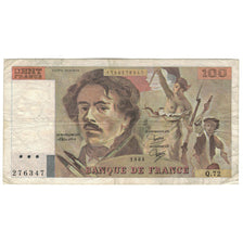 Frankrijk, 100 Francs, Delacroix, 1984, Q.72, B, Fayette:69.08a, KM:154b