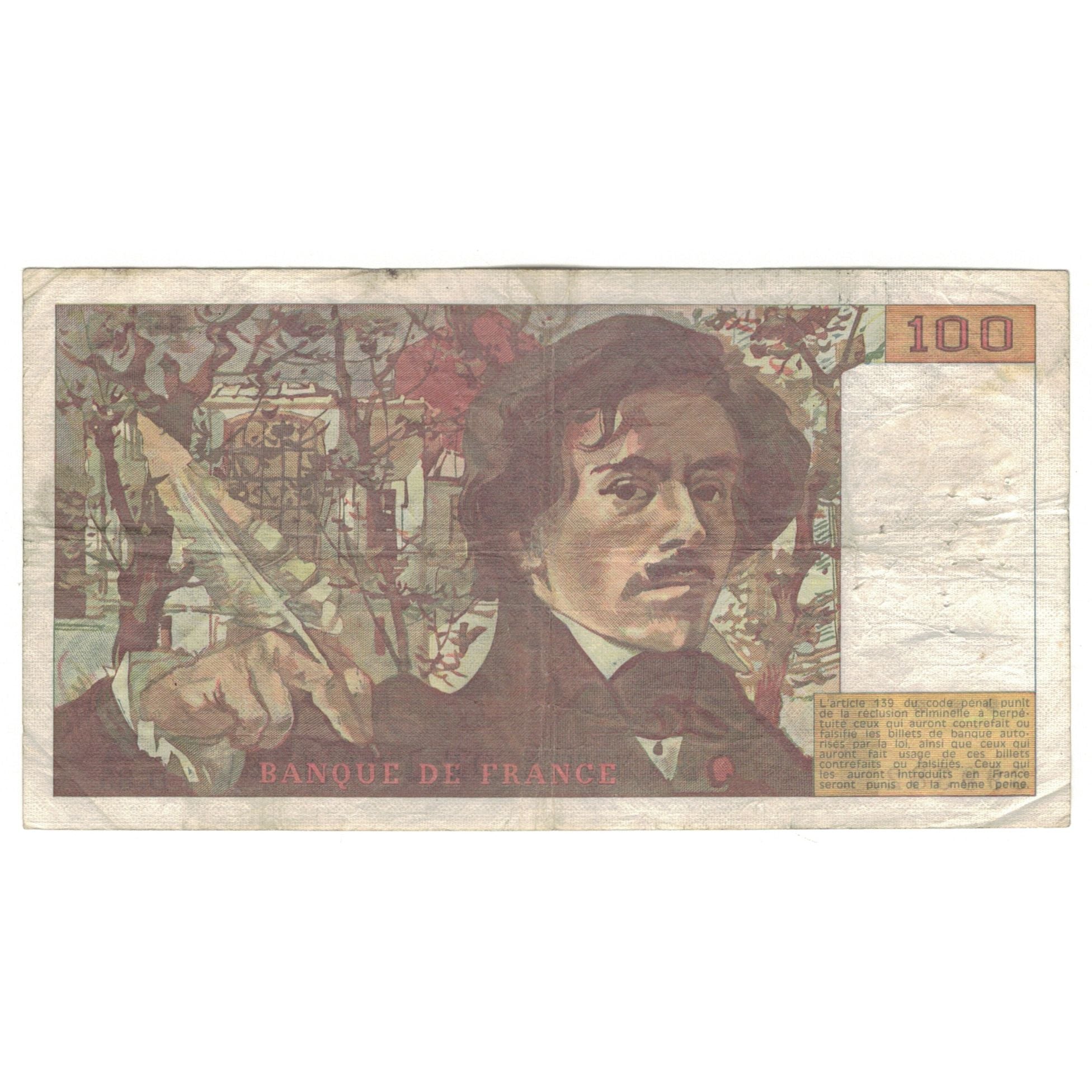 Frankreich, 100 Francs, Delacroix, 1984, D.85, S, Fayette:69.8a, KM:154b