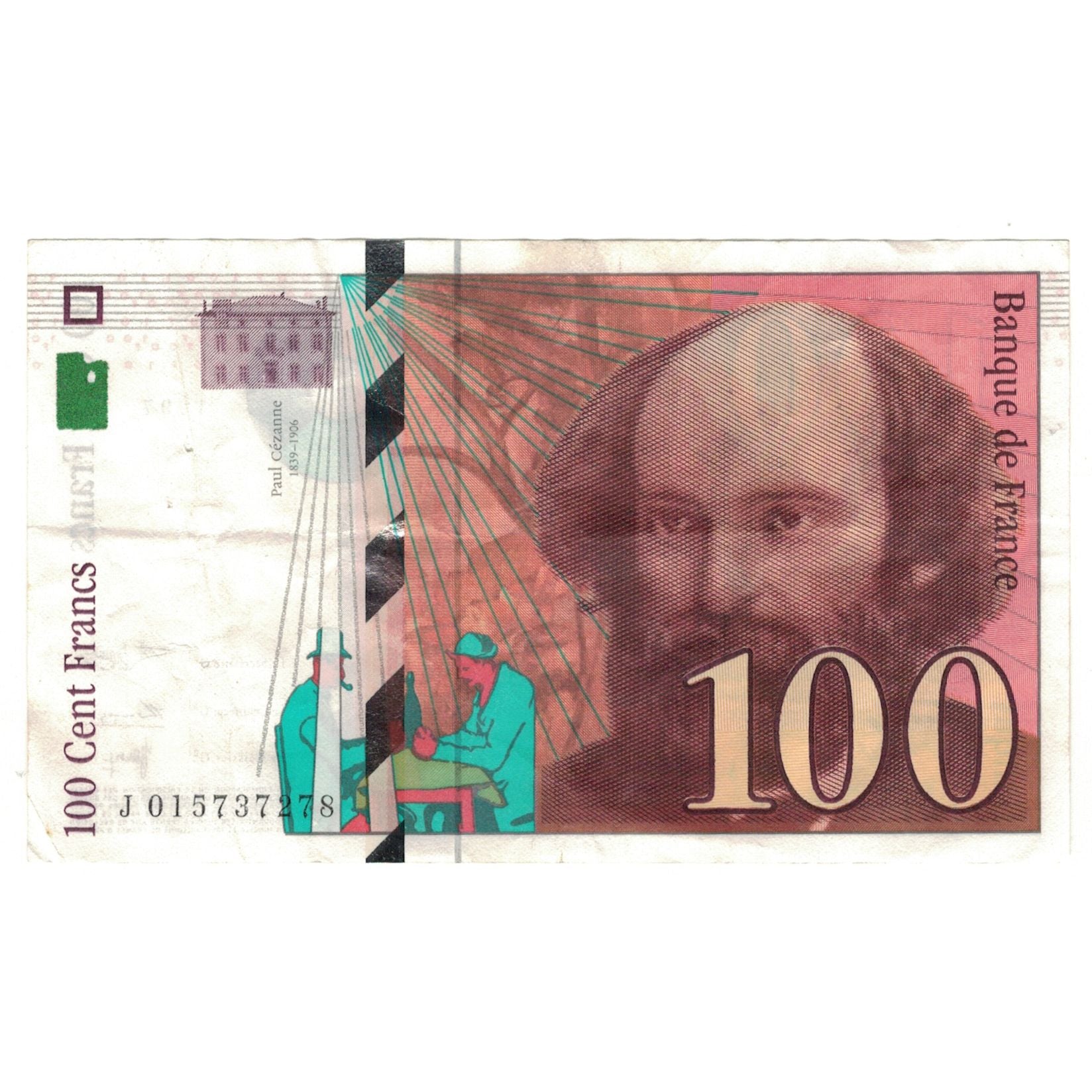 Francia, 100 Francs, Cézanne, 1997, J015737278, BB, Fayette:F74.01, KM:158a