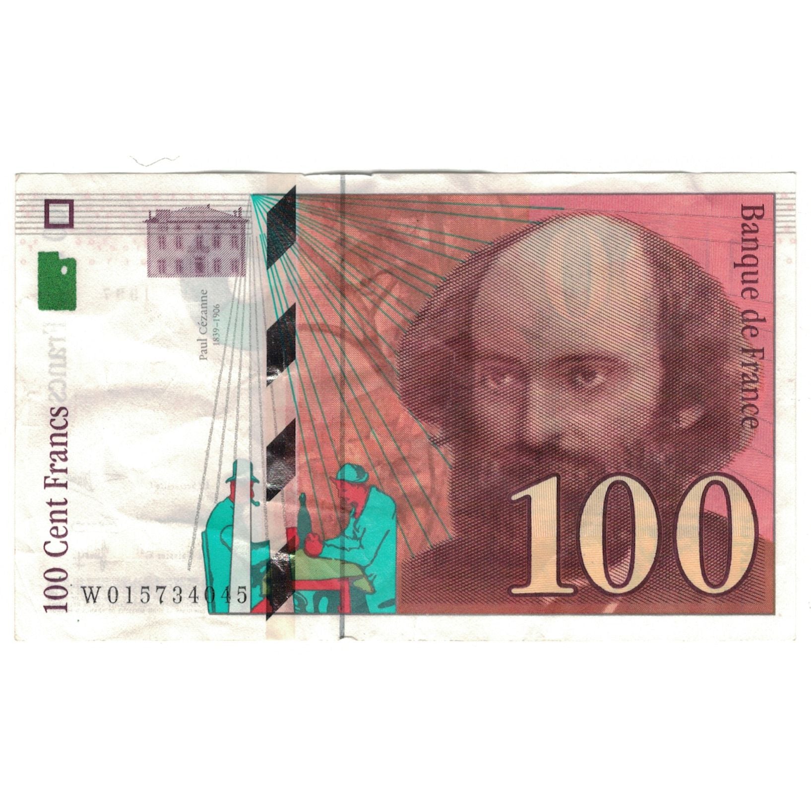 França, 100 Francs, Cézanne, 1997, W015734045, EF(40-45), Fayette:F74.01