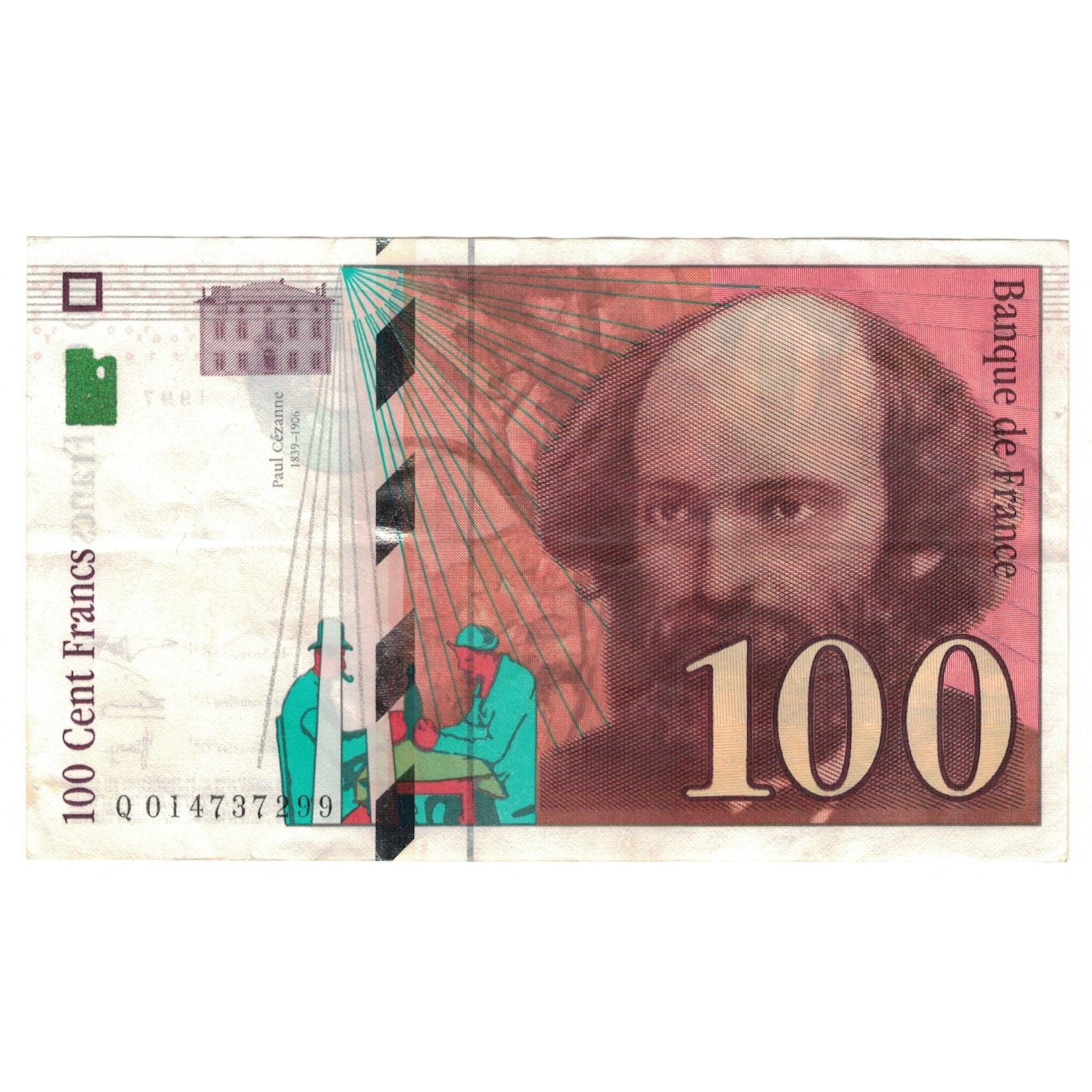 Francja, 100 Francs, Cézanne, 1997, Q014737299, EF(40-45), Fayette:F74.01