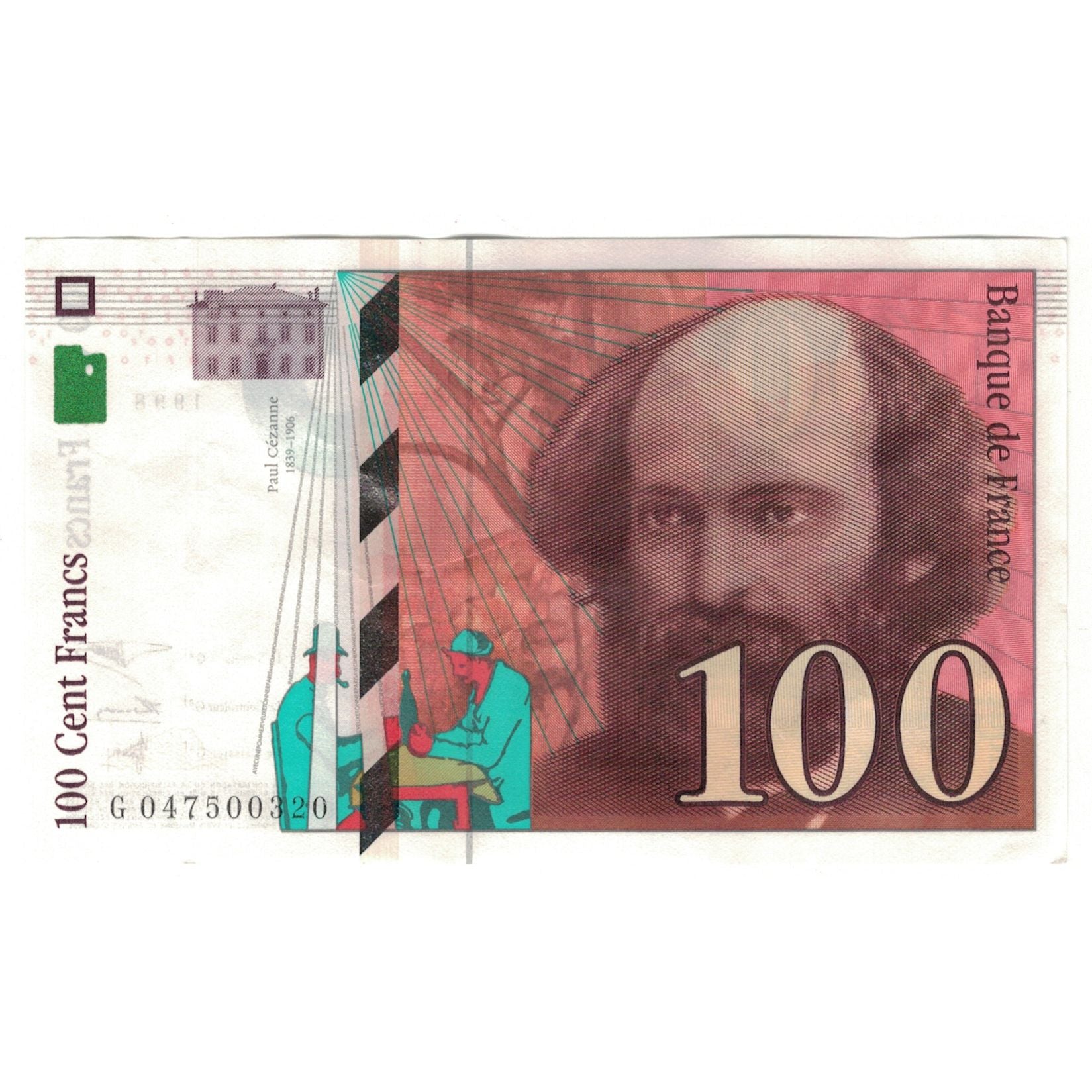 France, 100 Francs, Cézanne, 1998, G047500320, UNC(63), Fayette:74.2, KM:158a