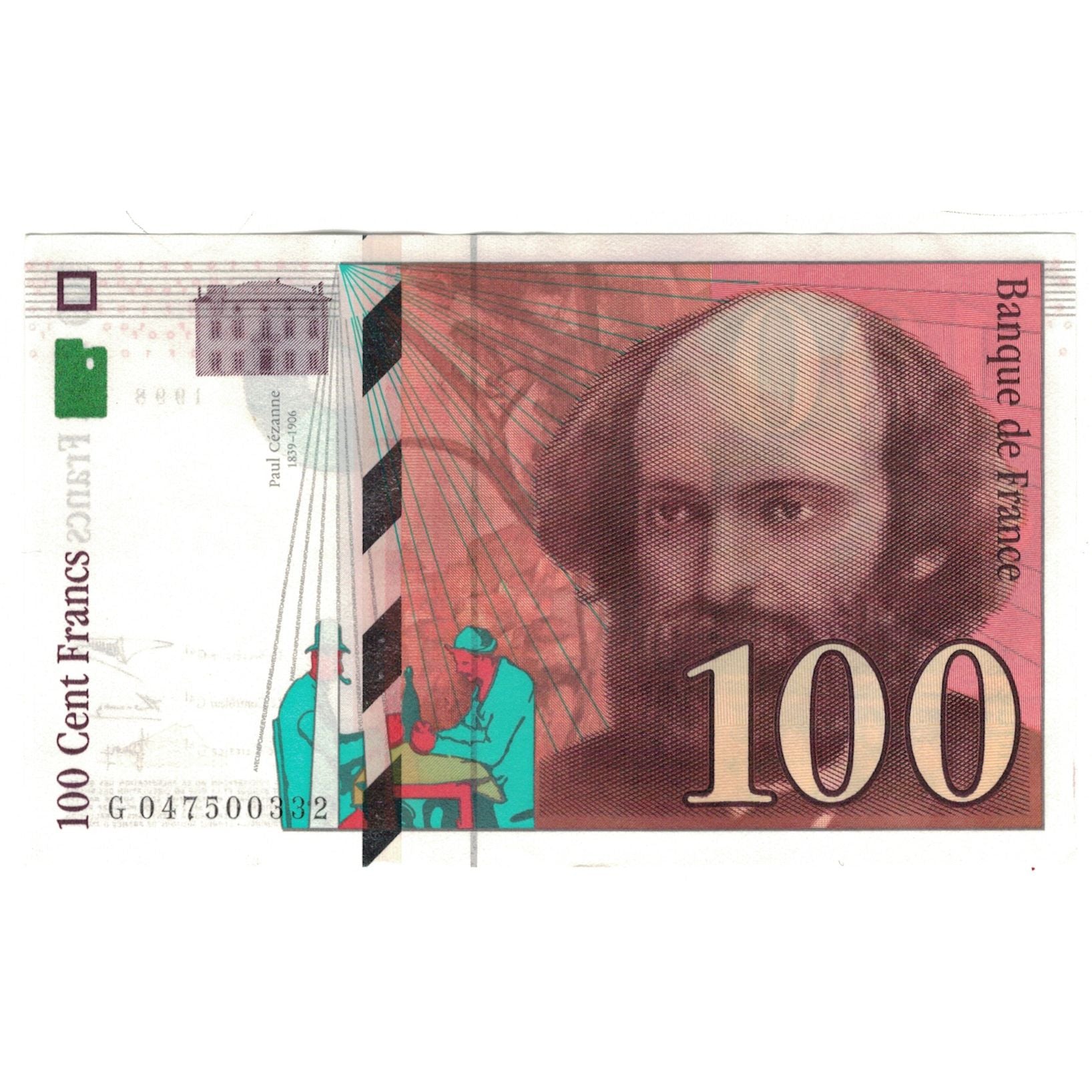 France, 100 Francs, Cézanne, 1998, G047500332, UNC(65-70), Fayette:74.2