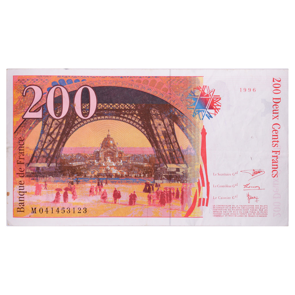 Francja, 200 Francs, Eiffel, 1996, M041453123, EF(40-45), Fayette:75.03a