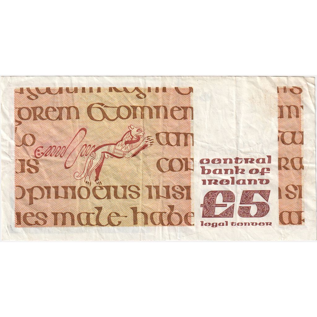 Banknote, Ireland - Republic, 5 Pounds, 1992, 1992-07-13, KM:71e, VF(20-25)
