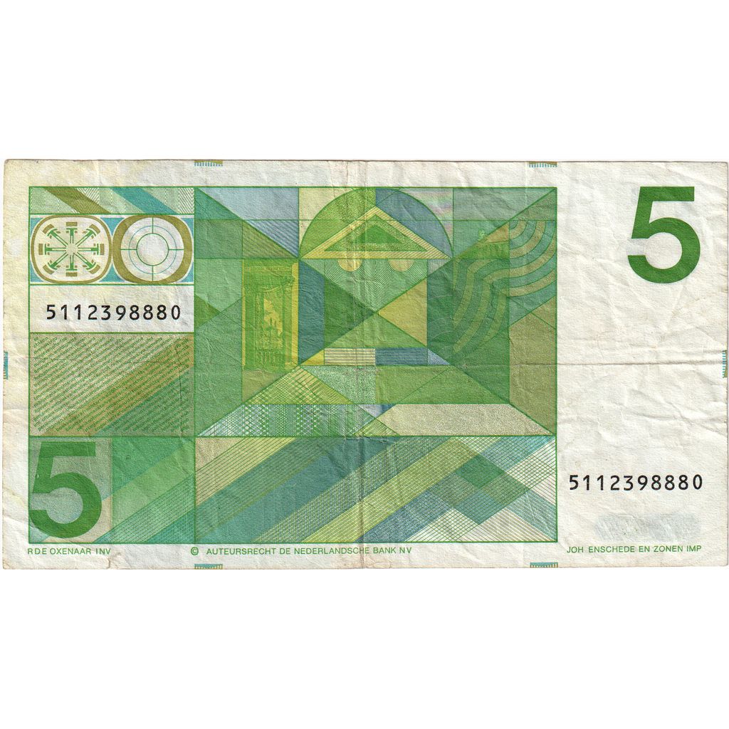 Banknote, Netherlands, 5 Gulden, 1973, 1973-03-28, KM:95a, VF(20-25)