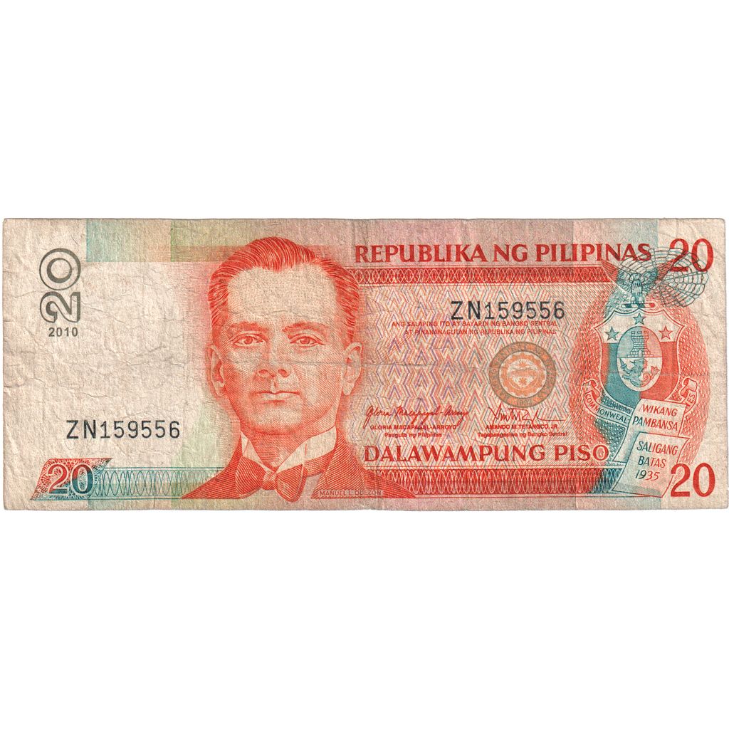 Nota, Filipinas, 20 Piso, 2010, KM:170a, VG(8-10)
