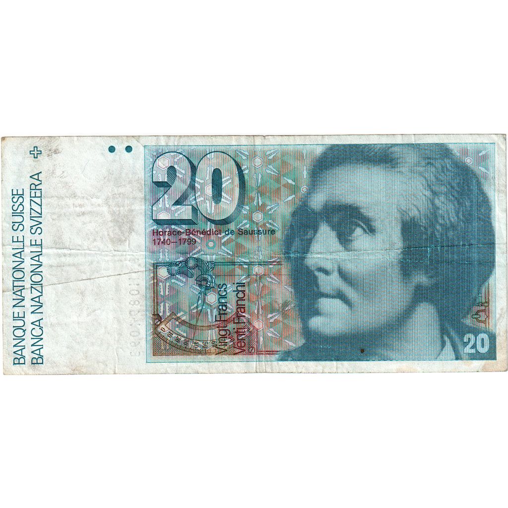 Switzerland, 20 Franken, KM:55h, VF(20-25)