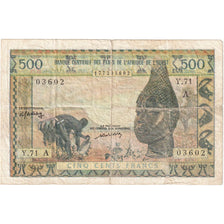 West African States, 500 Francs, KM:702Kn, VF(20-25)