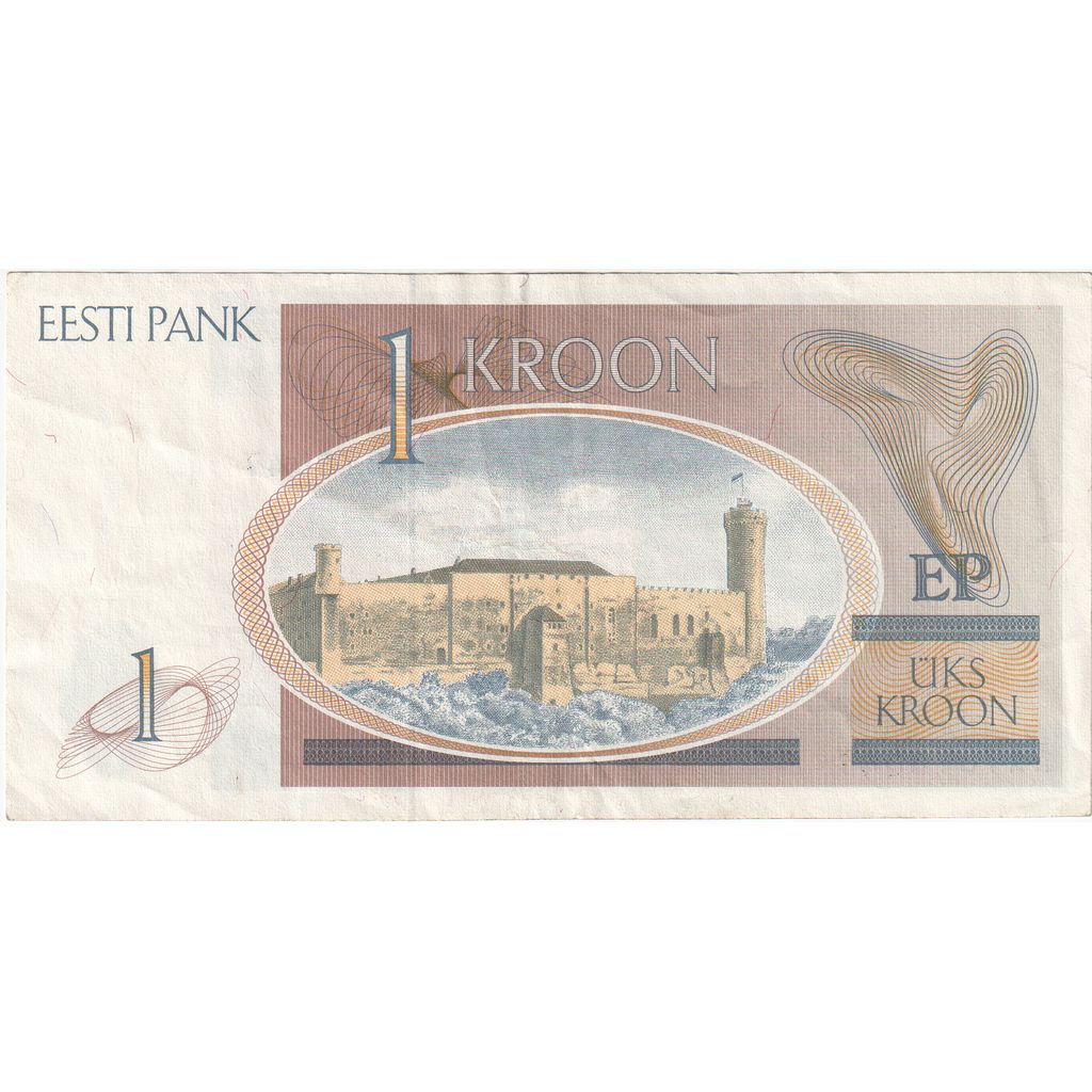 Estonie, 1 Kroon, 1992, KM:69a, TTB