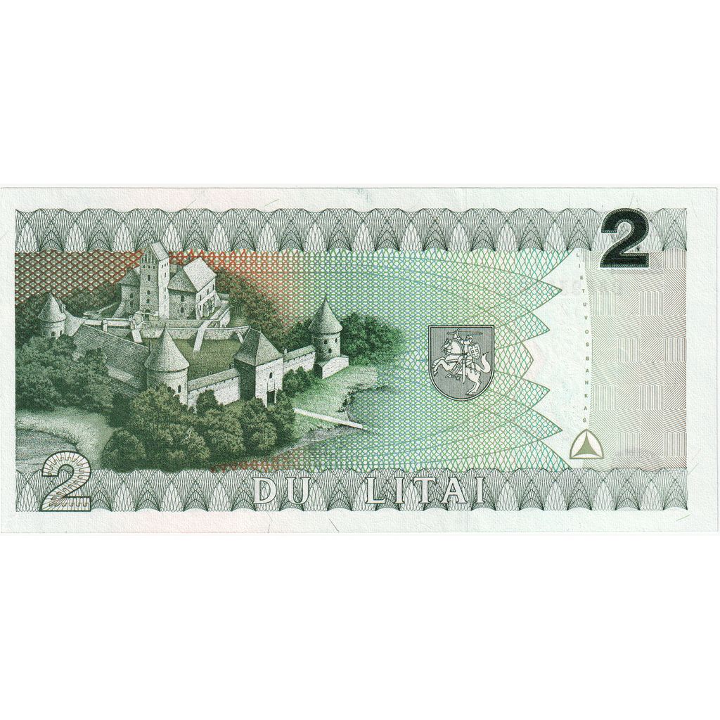 Lituania, 2 Litai, 1993, KM:54a, FDS