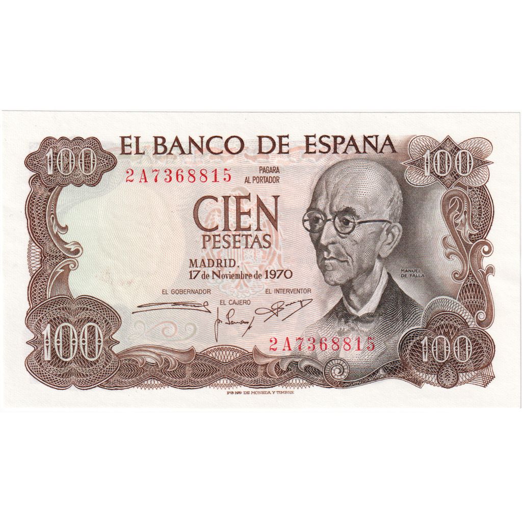 Spanien, 100 Pesetas, 1970, 1970-11-17, KM:152a, UNZ