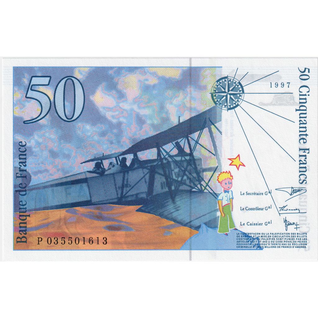 Frankrijk, 50 Francs, St Exupéry, 1997, P035501613, NIEUW, Fayette:73.4