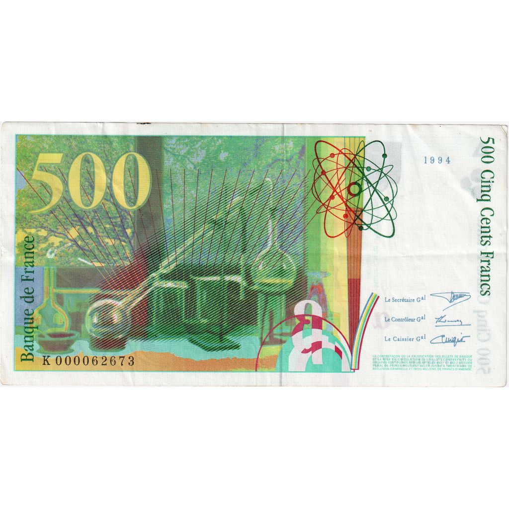 Frankrijk, 500 Francs, 1994, K000062673, TTB+, Fayette:76.1, KM:160a