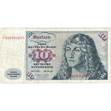 GERMANY - FEDERAL REPUBLIC, 10 Deutsche Mark, 1970-01-02, KM:31d, VF(20-25)
