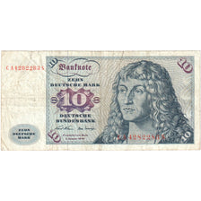 GERMANY - FEDERAL REPUBLIC, 10 Deutsche Mark, 1970-01-02, KM:31d, F(12-15)