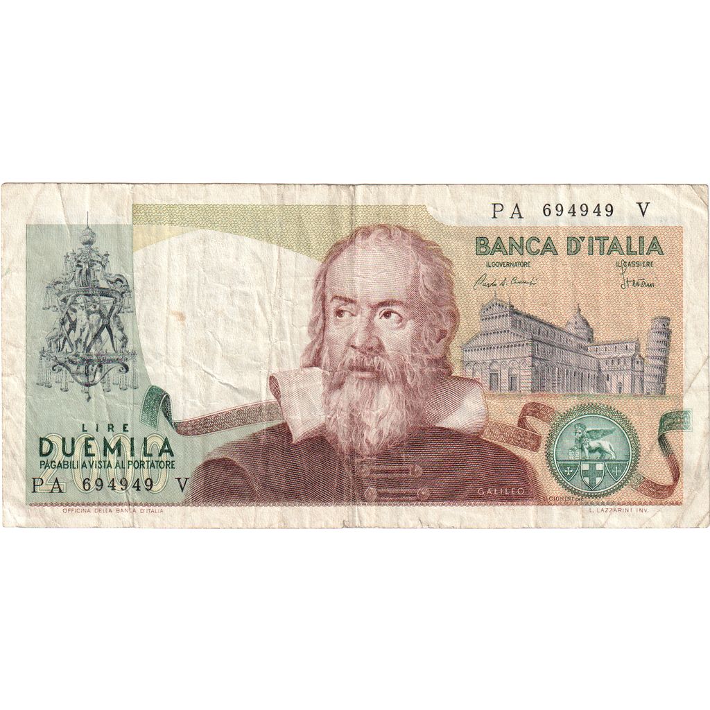 Italy, 2000 Lire, 1983, 1983-10-24, KM:103c, VF(20-25)