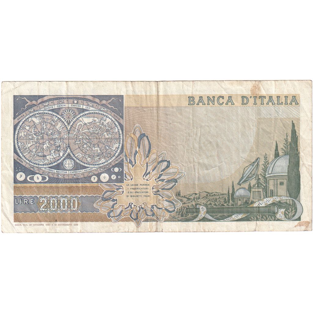Italy, 2000 Lire, 1983, 1983-10-24, KM:103c, VF(20-25)