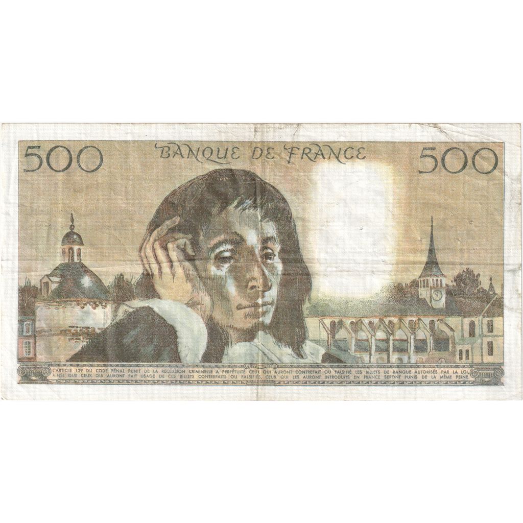 France, 500 Francs, Pascal, 1983-01-06, O.178, EF(40-45)