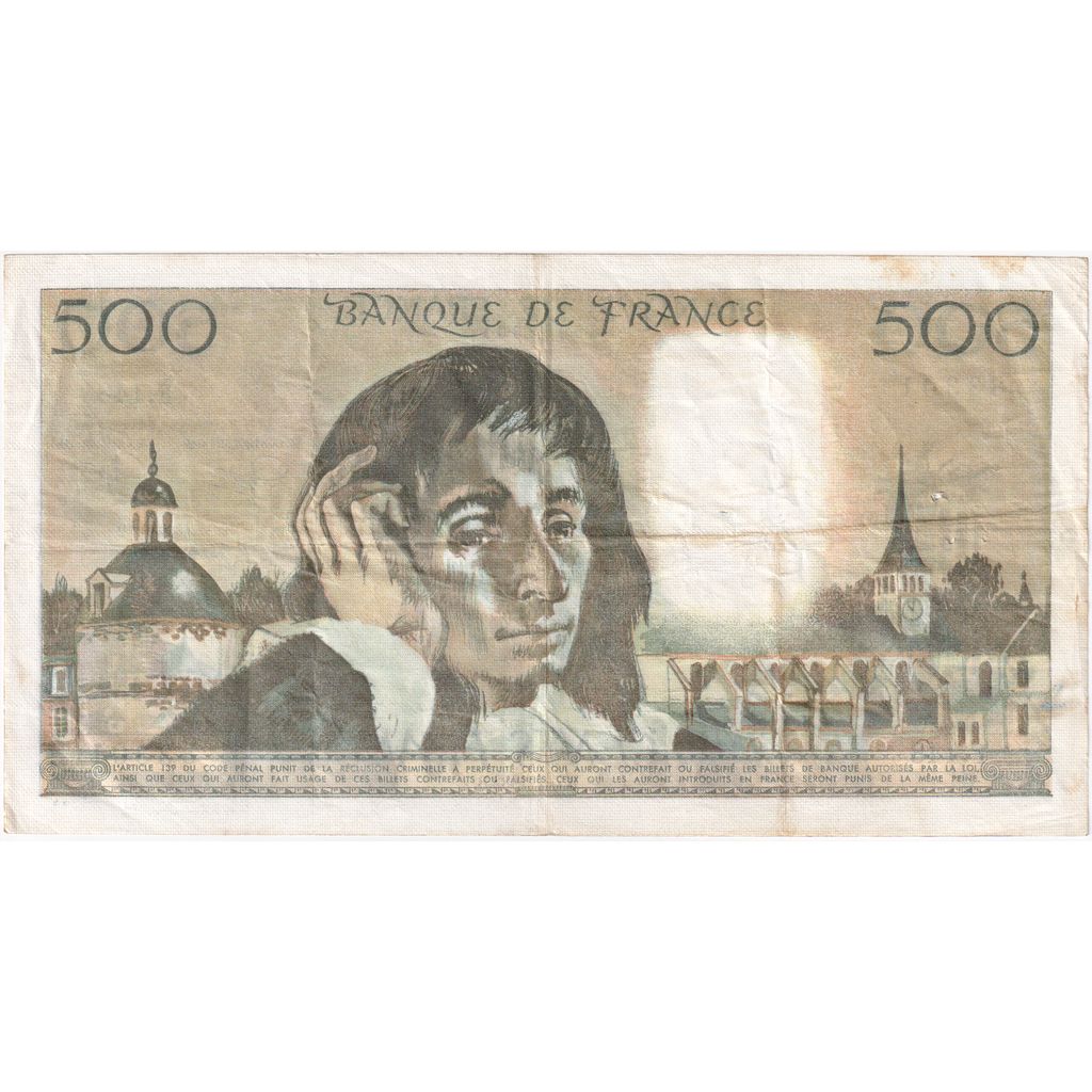 Francia, 500 Francs, Pascal, 1982-01-07, F.148, BB