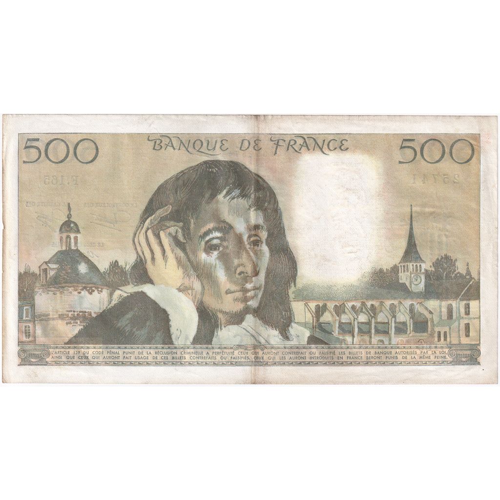 Francia, 500 Francs, Pascal, 1982-08-05, F.165, SPL-