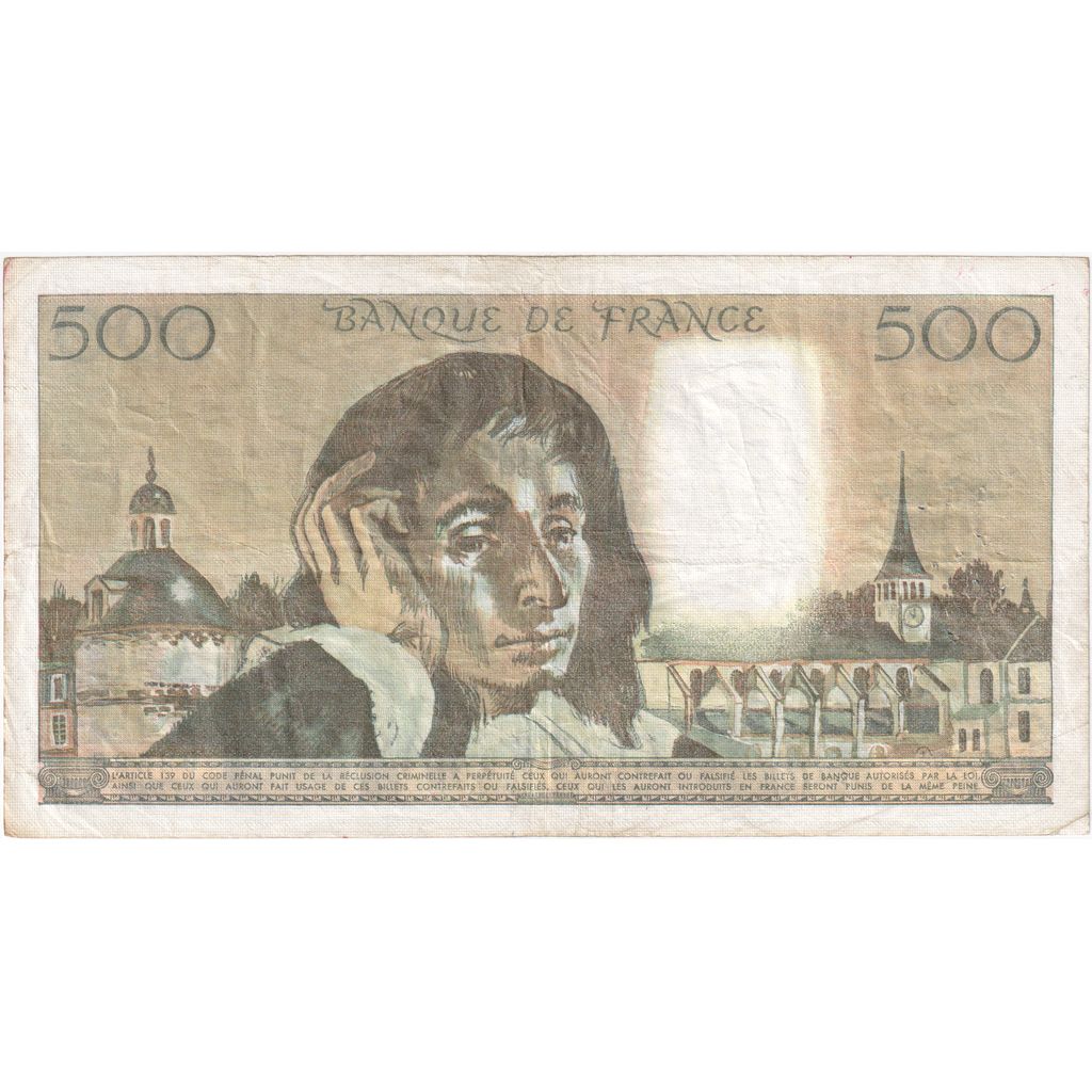 Frankrijk, 500 Francs, Pascal, 1981-01-08, E.135, TTB