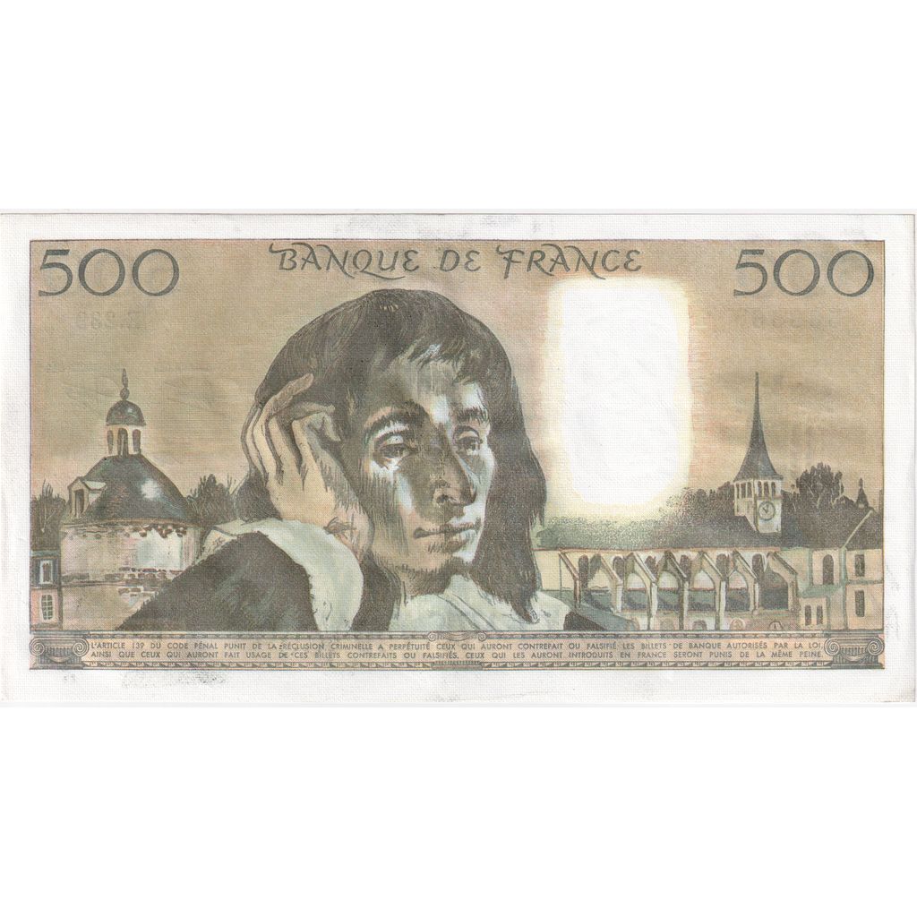 Francia, 500 Francs, Pascal, 1986-02-06, E.239, SC