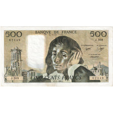 France, 500 Francs, Pascal, 1984-01-05, J.203, AU(55-58)