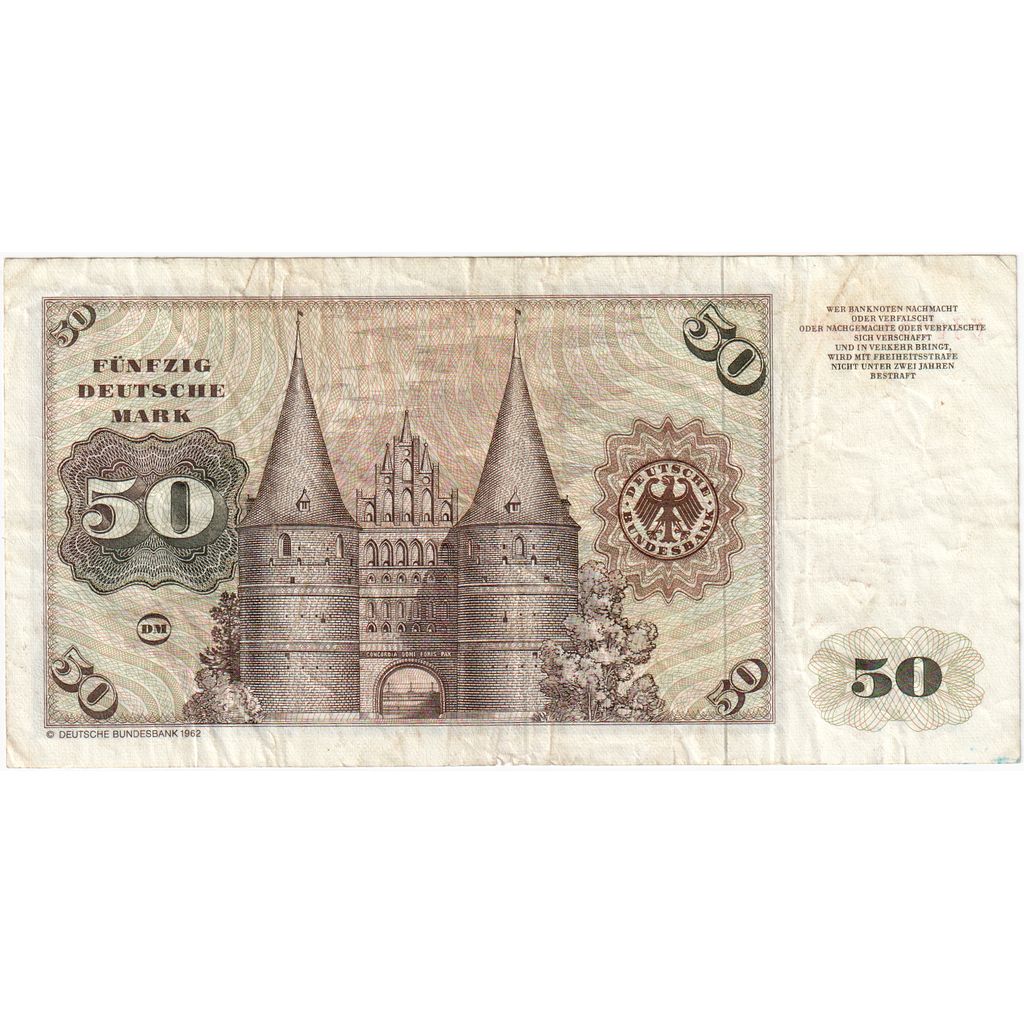 GERMANY - FEDERAL REPUBLIC, 50 Deutsche Mark, 1980-01-02, EF(40-45)