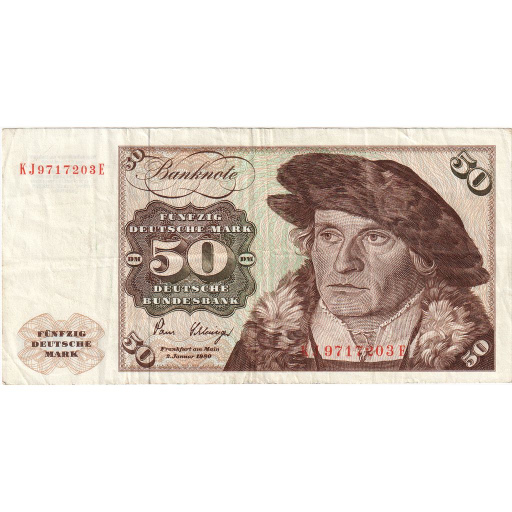 GERMANY - FEDERAL REPUBLIC, 50 Deutsche Mark, 1980-01-02, EF(40-45)