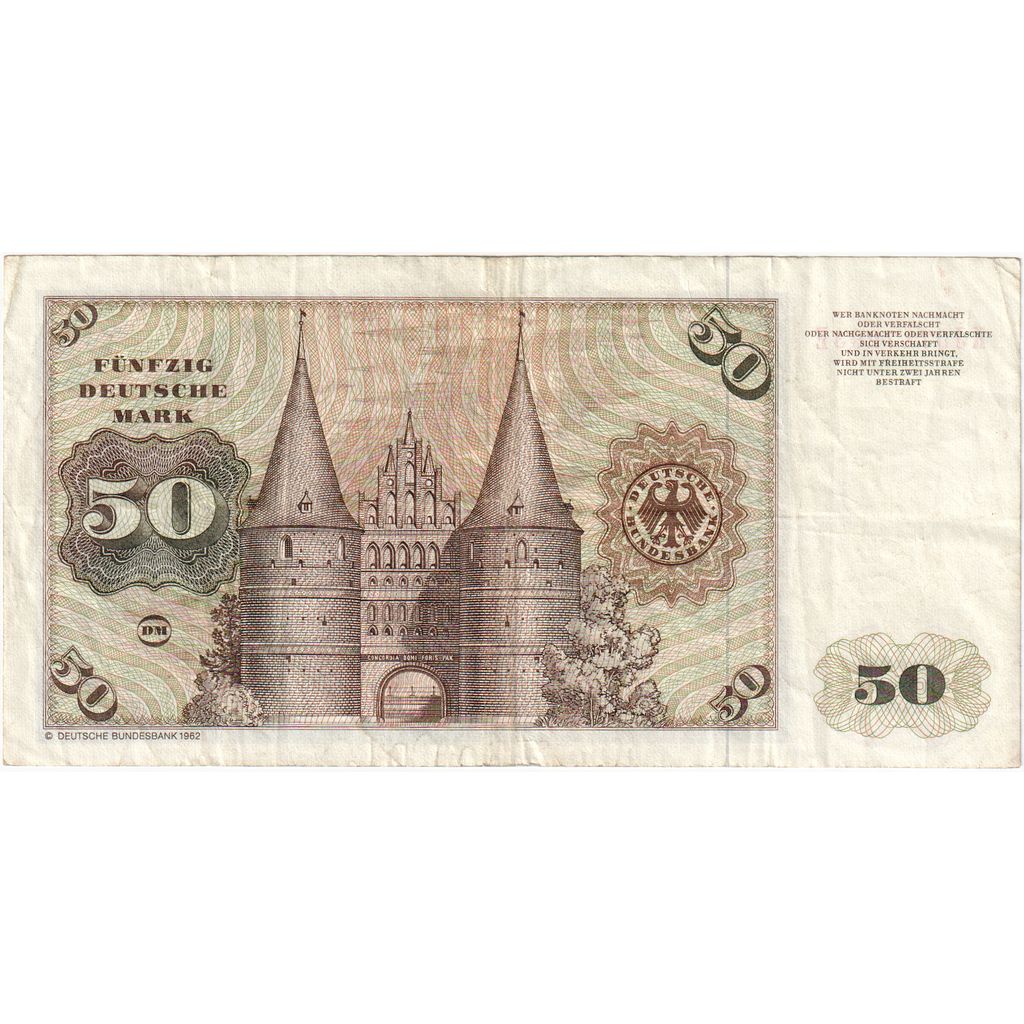 GERMANY - FEDERAL REPUBLIC, 50 Deutsche Mark, 1980-01-02, EF(40-45)