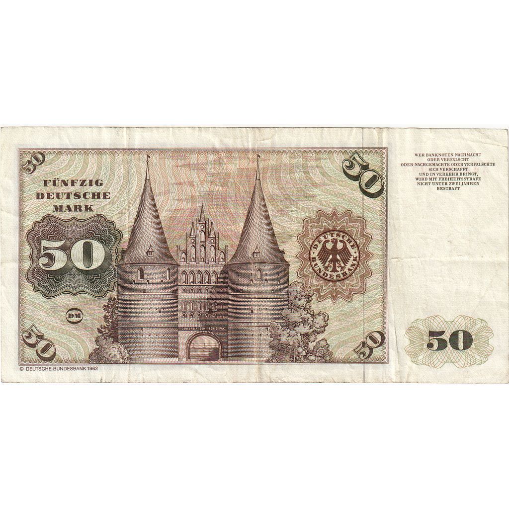 GERMANY - FEDERAL REPUBLIC, 50 Deutsche Mark, 1980-01-02, EF(40-45)