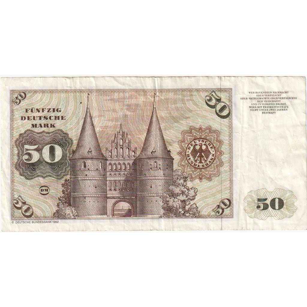 Niemcy - RFN, 50 Deutsche Mark, 1980-01-02, EF(40-45)