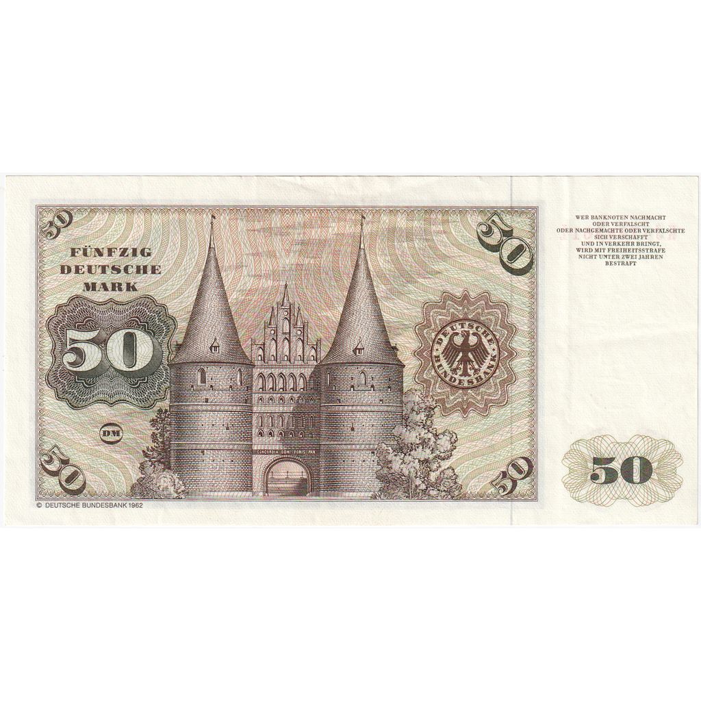 GERMANY - FEDERAL REPUBLIC, 50 Deutsche Mark, 1980-01-02, AU(55-58)