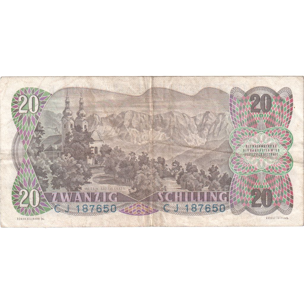 Autriche, 20 Schilling, 1956-07-02, TB+