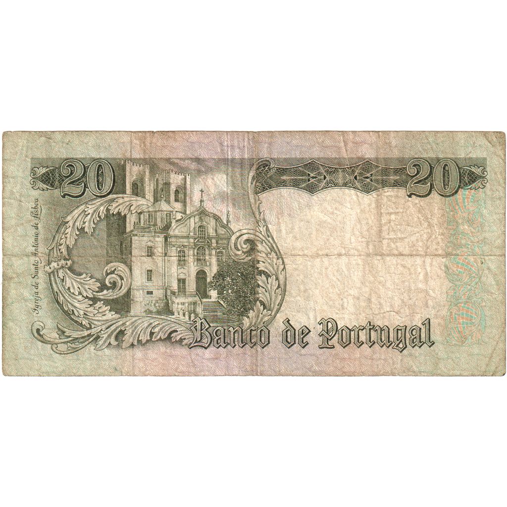 Portugal, 20 Escudos, 1964-05-26, B+