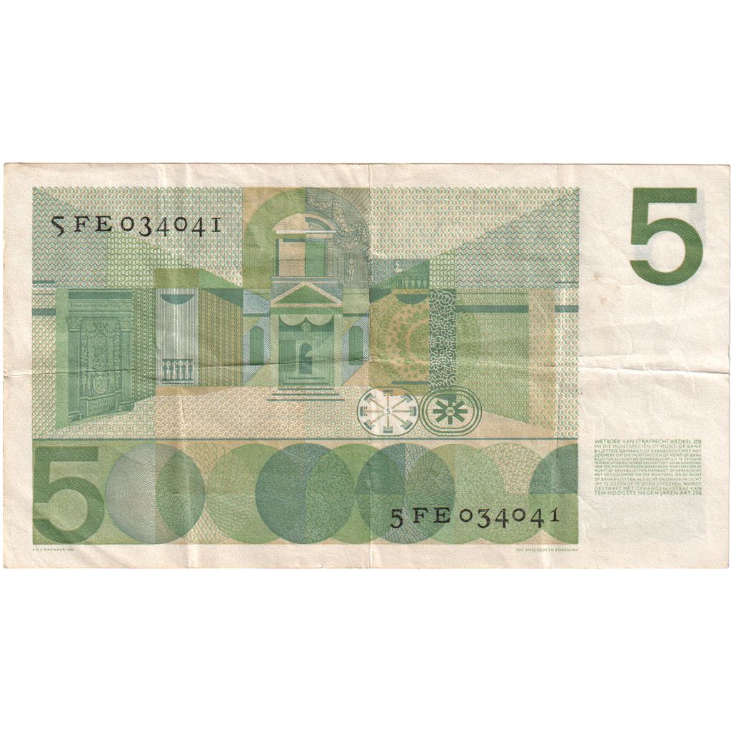 Netherlands, 5 Gulden, 1966-04-26, EF(40-45)