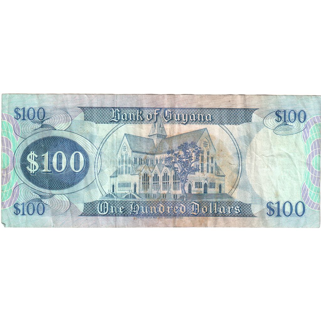 Guyana, 100 Dollars, VF(20-25)