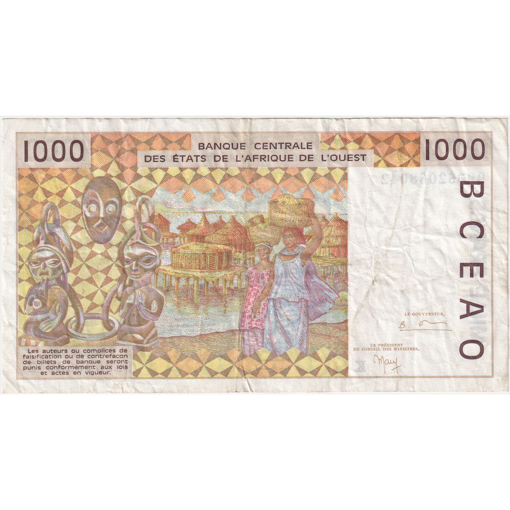 West African States, 1000 Francs, S+