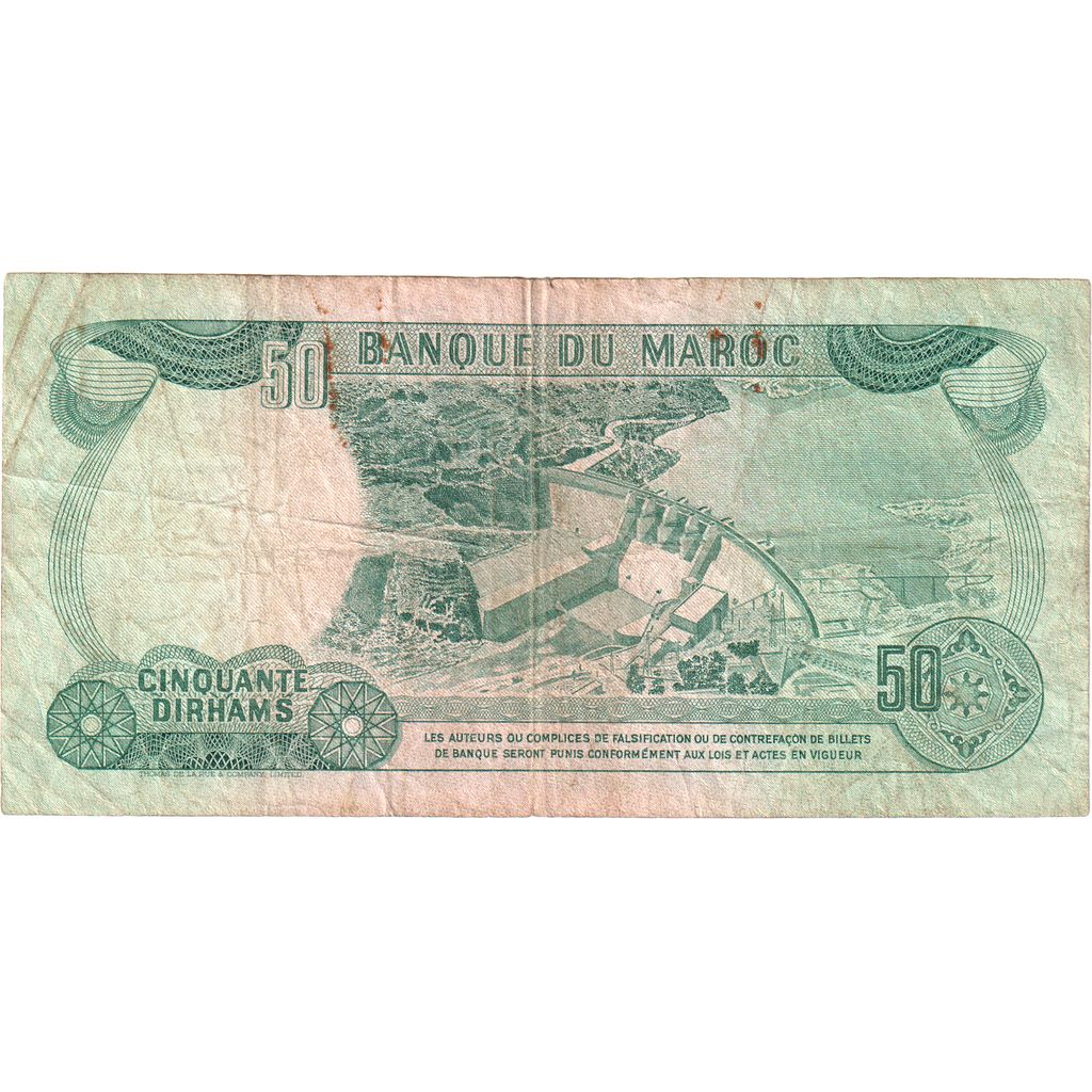 Maroc, 50 Dirhams, B+