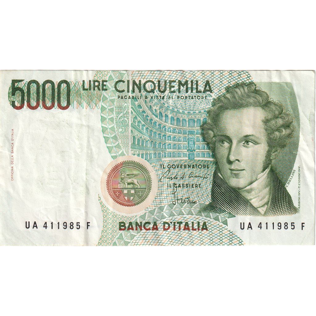 Italy, 5000 Lire, 1985-01-04, EF(40-45)
