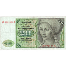 GERMANY - FEDERAL REPUBLIC, 20 Deutsche Mark, 1980-01-02, VF(20-25)