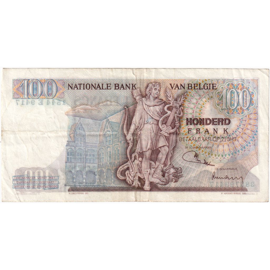 Belgien, 100 Francs, 1971-09-14, S